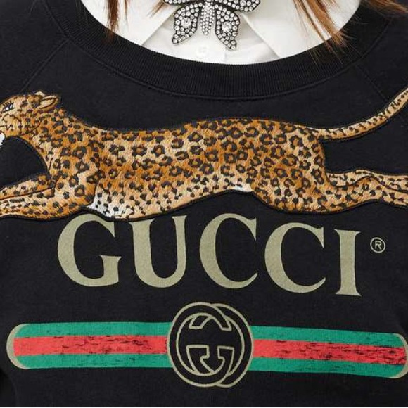 Gucci Black & Brown embroidered logo sweatshirt - Picture 8 of 8